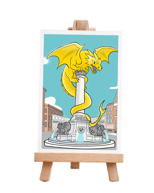 Mini kunstwerkje – Gouden Draak